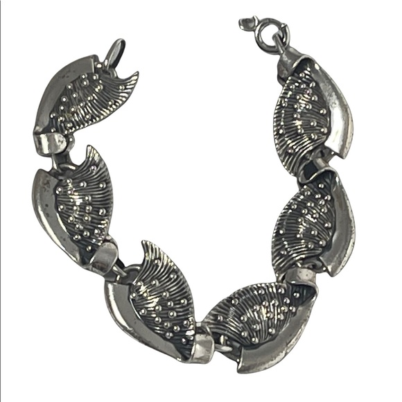 Vintage Sterling silver 925 Danecraft bracelet fancy shell design - Picture 1 of 9